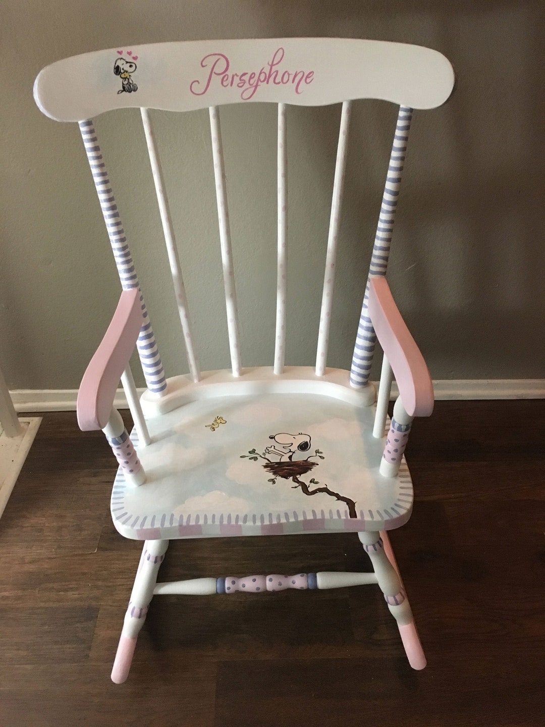 Hand Painted Kids Rocking Chair, Children's Rocking Chairs, New Baby ...