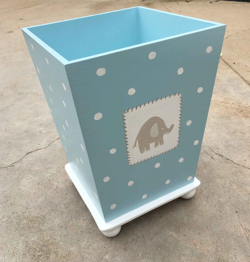 Kids waste basket trash cans hand painted waste baskets Etsy