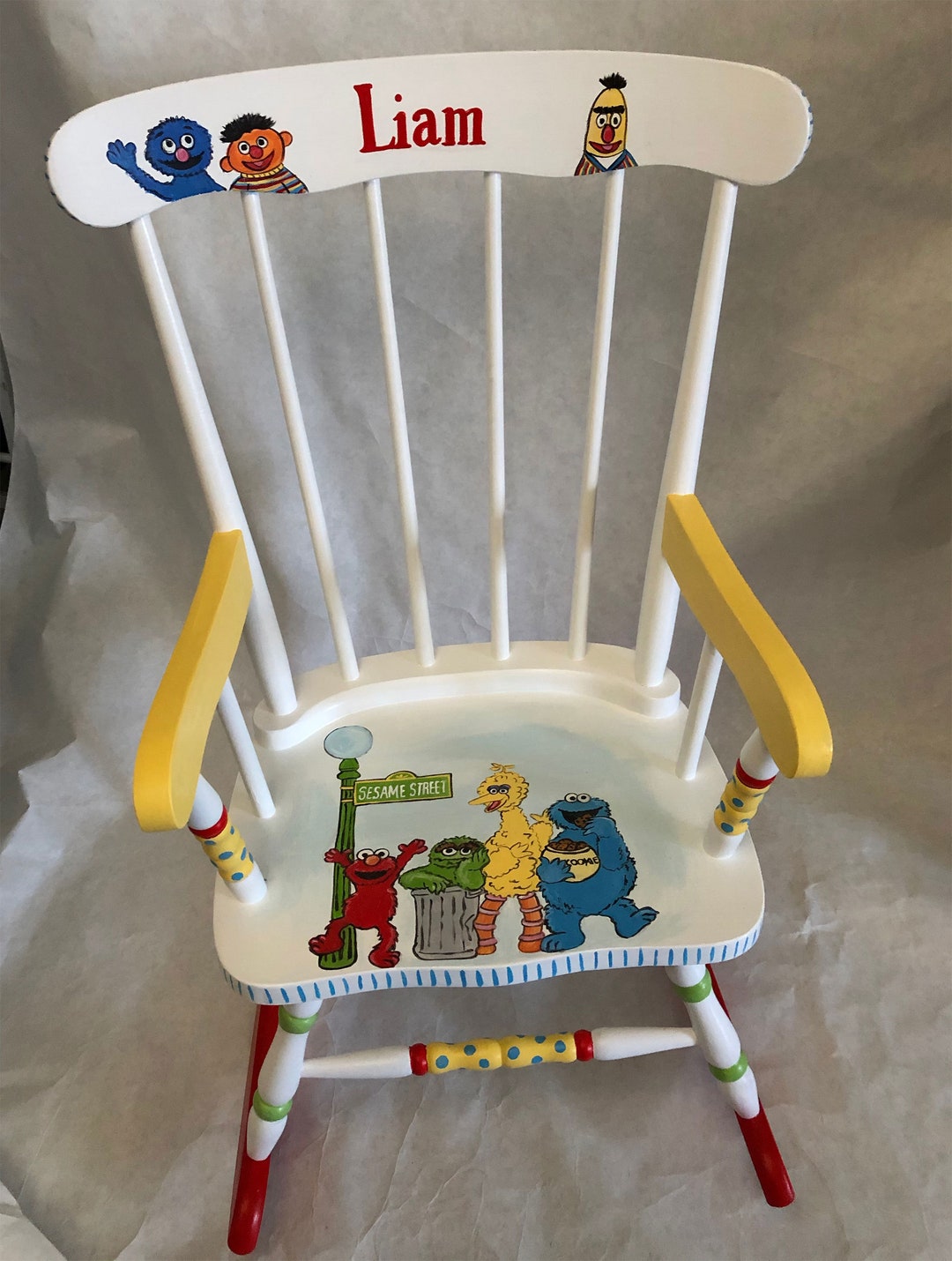 Hand Painted Rocking Chair Child s Painted Rocking Chair Hand Painted Kids Furniture Baby Gifts Etsy Australia