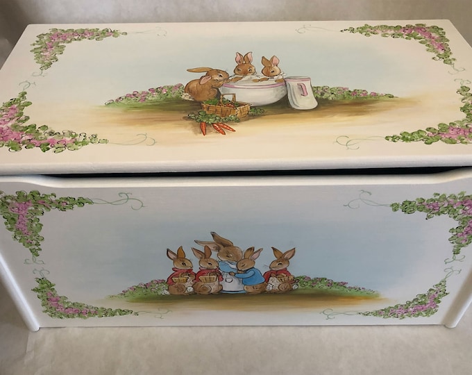 Toy Box Hand Painted Toy Box Kids Painted Toy Chest Peter - Etsy