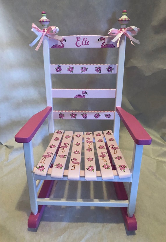 Chaise berçante peinte pour enfant, chaise berçante pour enfants peinte à  la main, nouveaux cadeaux pour bébé -  Canada