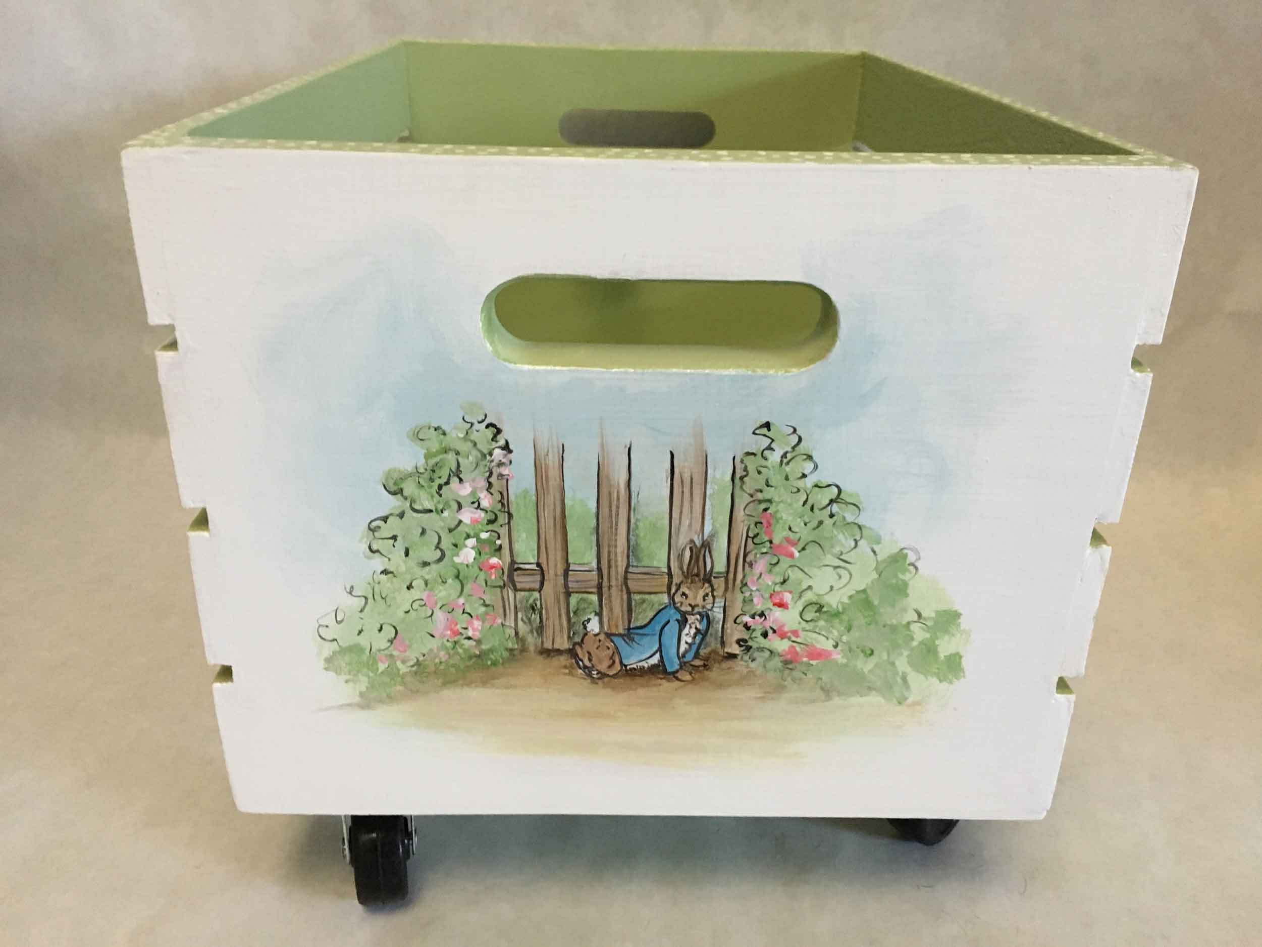 Peter rabbit toy box crate book box crate book storage kids Etsy