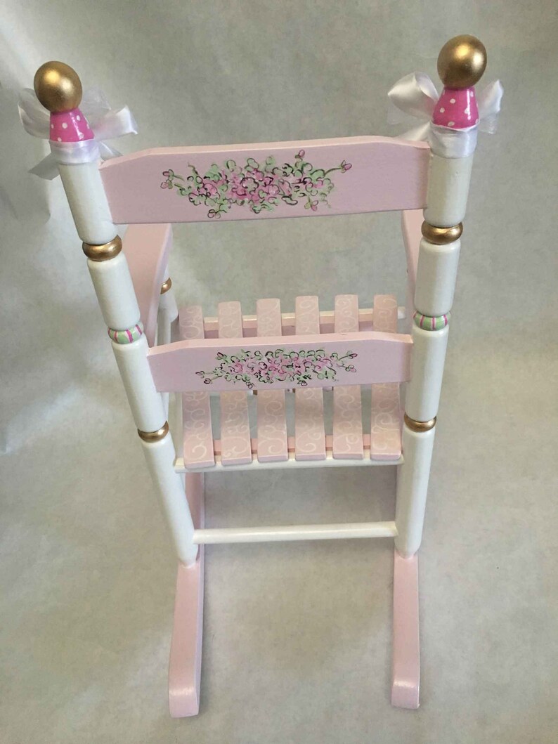 Child's Rocking Chair, Pinks Kids Rocker, New Baby Gift, Kids Painted ...