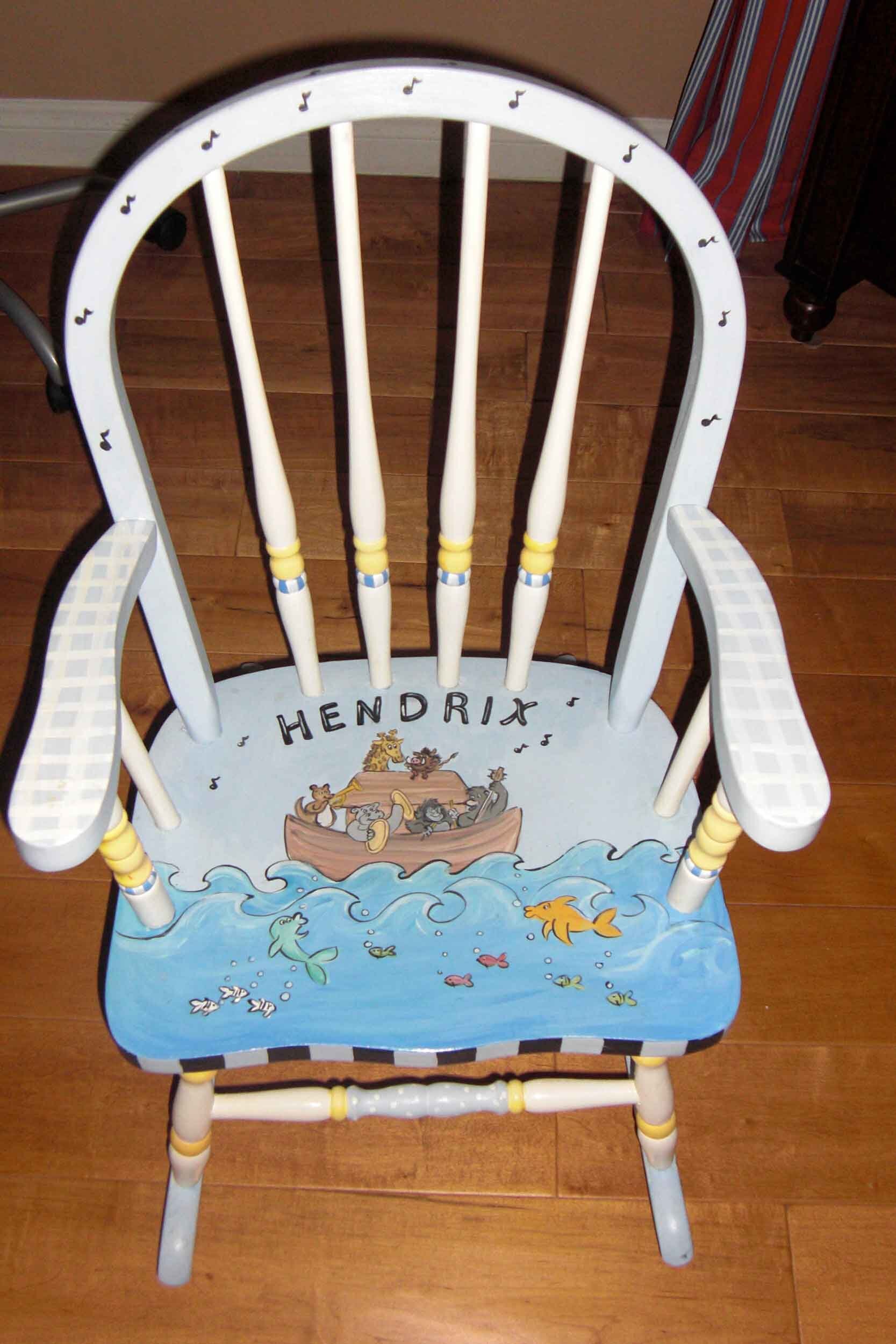 Hand Painted Child s Rocking Chair New Baby Gifts Painted