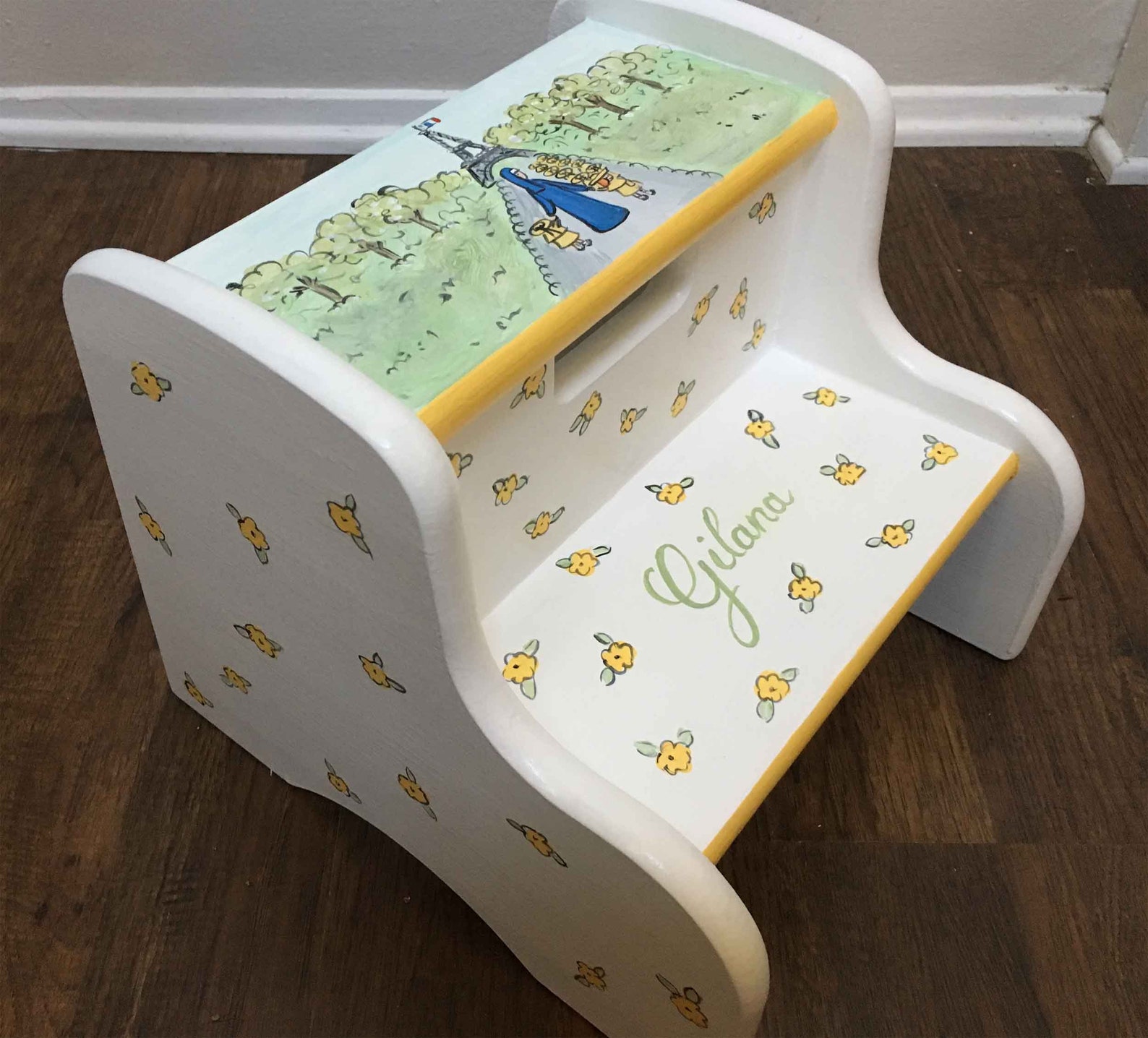 Madeline Step Stool Hand Painted Chid's Step Stool Etsy