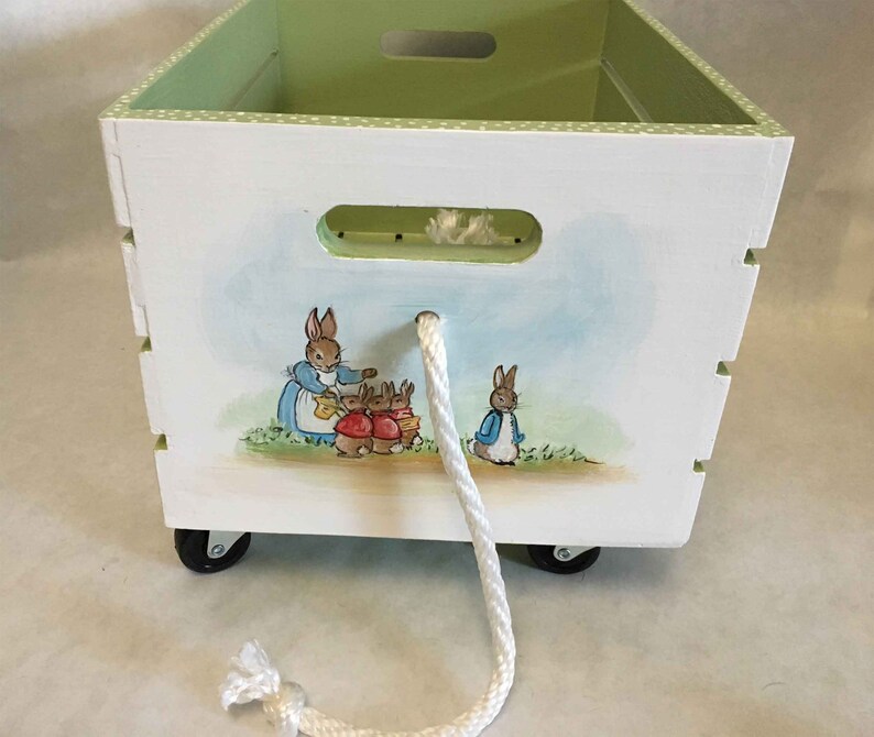 Peter rabbit toy box crate book box crate book storage kids Etsy
