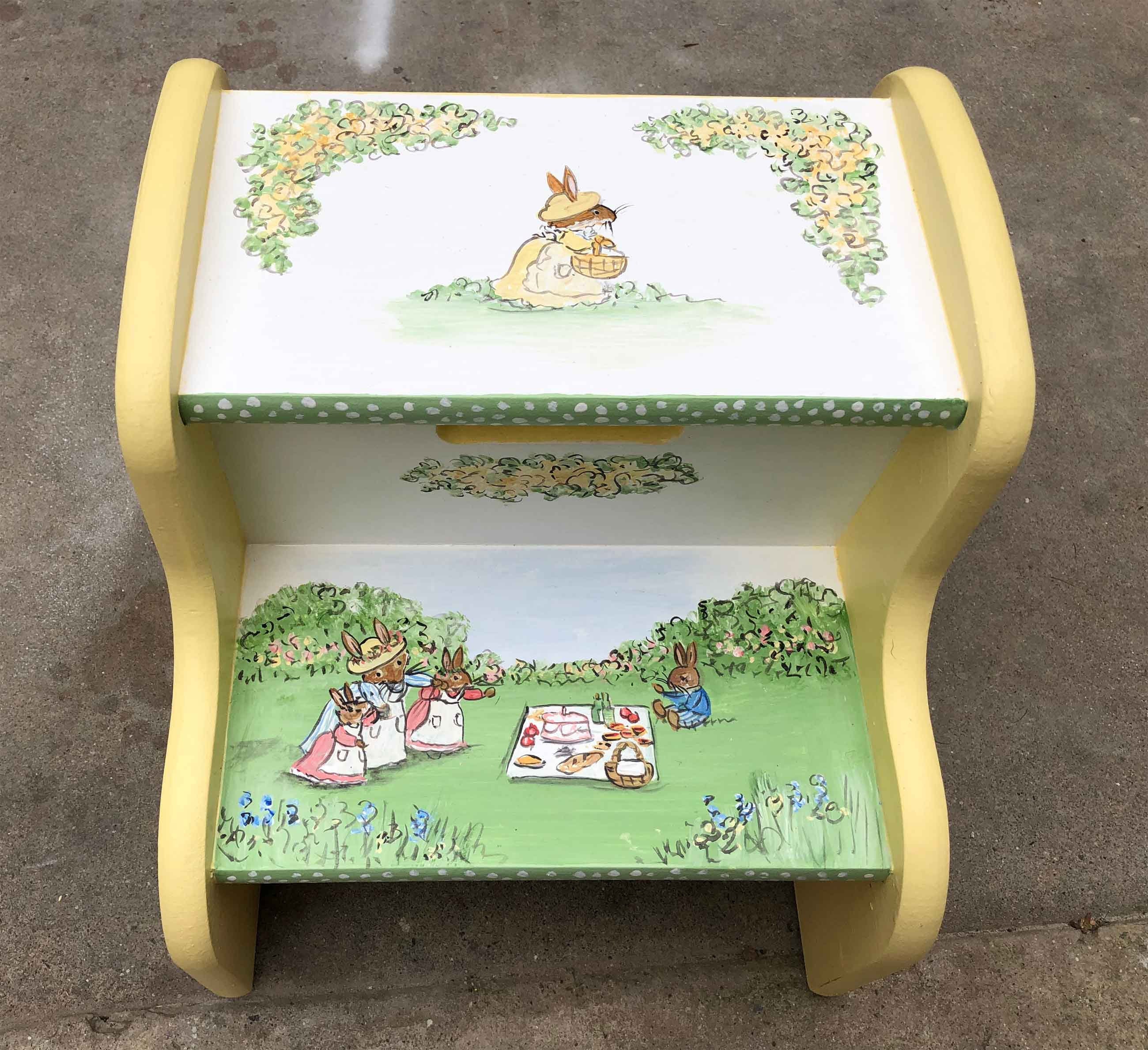 Hand painted step stools deals