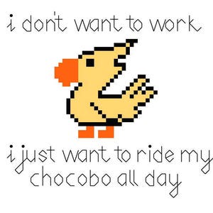Chocobo Dreams Cross Stitch Pattern