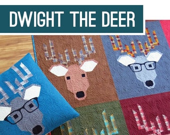 Dwight the Deer Quilt and Pillow Pattern by Elizabeth Hartman