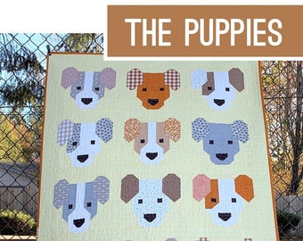 The Puppies Quilt Pattern by Elizabeth Hartman