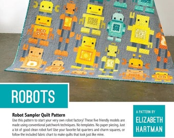 Robots Quilt Pattern by Elizabeth Hartman