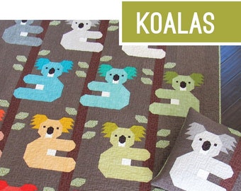 Koalas Quilt and Pillow Pattern by Elizabeth Hartman