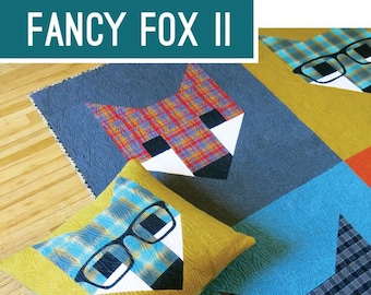 FANCY FOX II Quilt and Pillow Pattern by Elizabeth Hartman