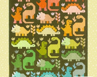 Dinosaurs Quilt Pattern Book by Elizabeth Hartman