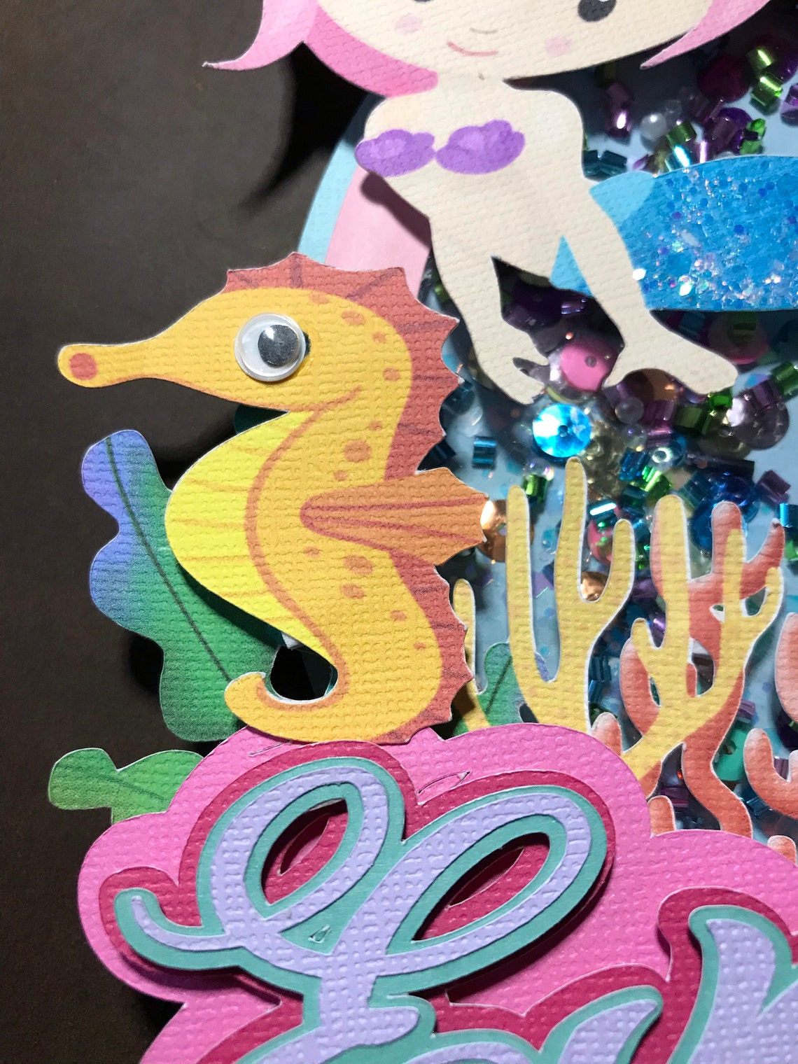 Mermaid Cake Topper 3D Birthday Cake Topper Personalized Etsy