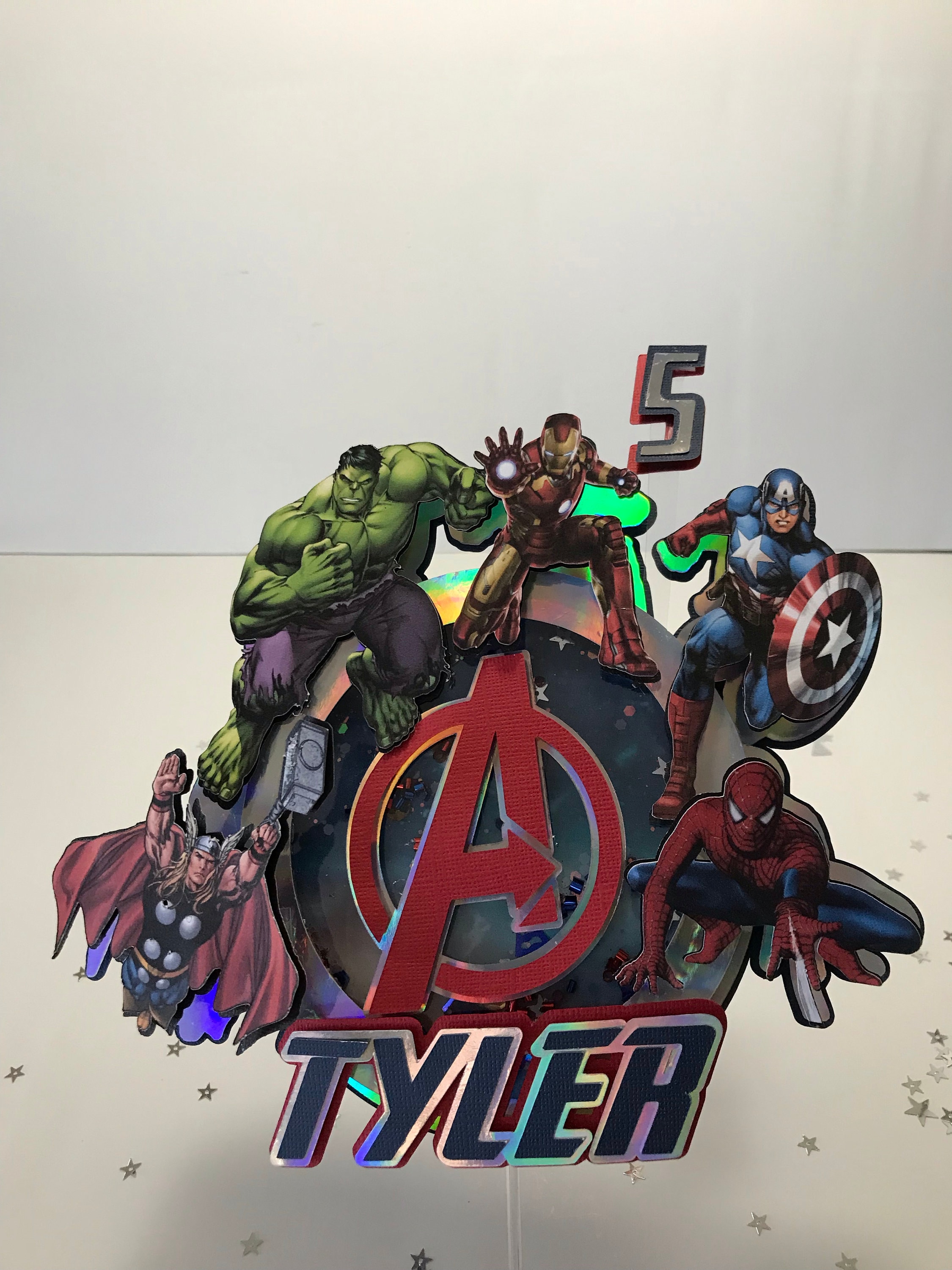 Avengers 3D Cake Topper Avengers 3D Birthday Theme 3D Avengers Topper