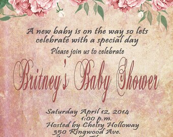 Personalized Invitation Cards -  Baby Shower