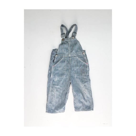Rare 1930s Toddler Denim Pinstripe Overalls // 30s