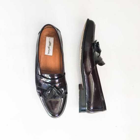 Mens Tassel Loafers Shoes Leather Blue Oxblood Brown UK Size 6 7 8 9 10 11 Spain