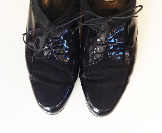 Vintage Black Adolfo Shoes // ADOLFO Men's Patent… - image 3