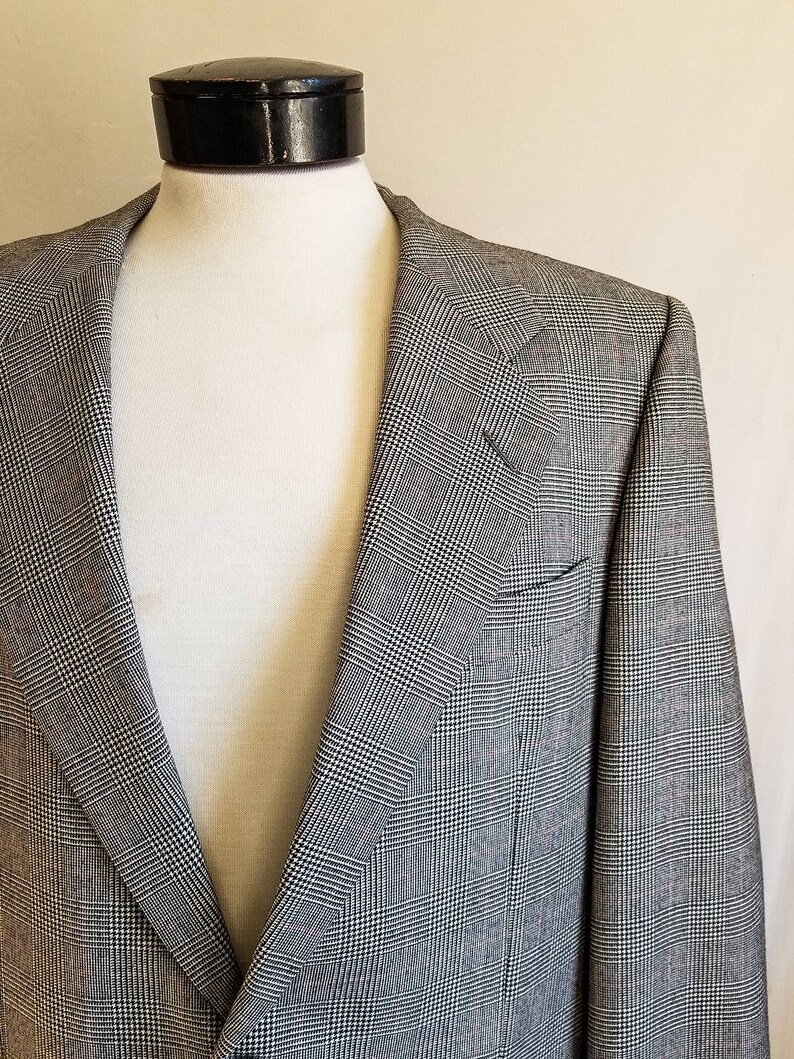 Mens Vintage Hickey Freeman Suit // Grey Plaid Two Piece Suit | Etsy