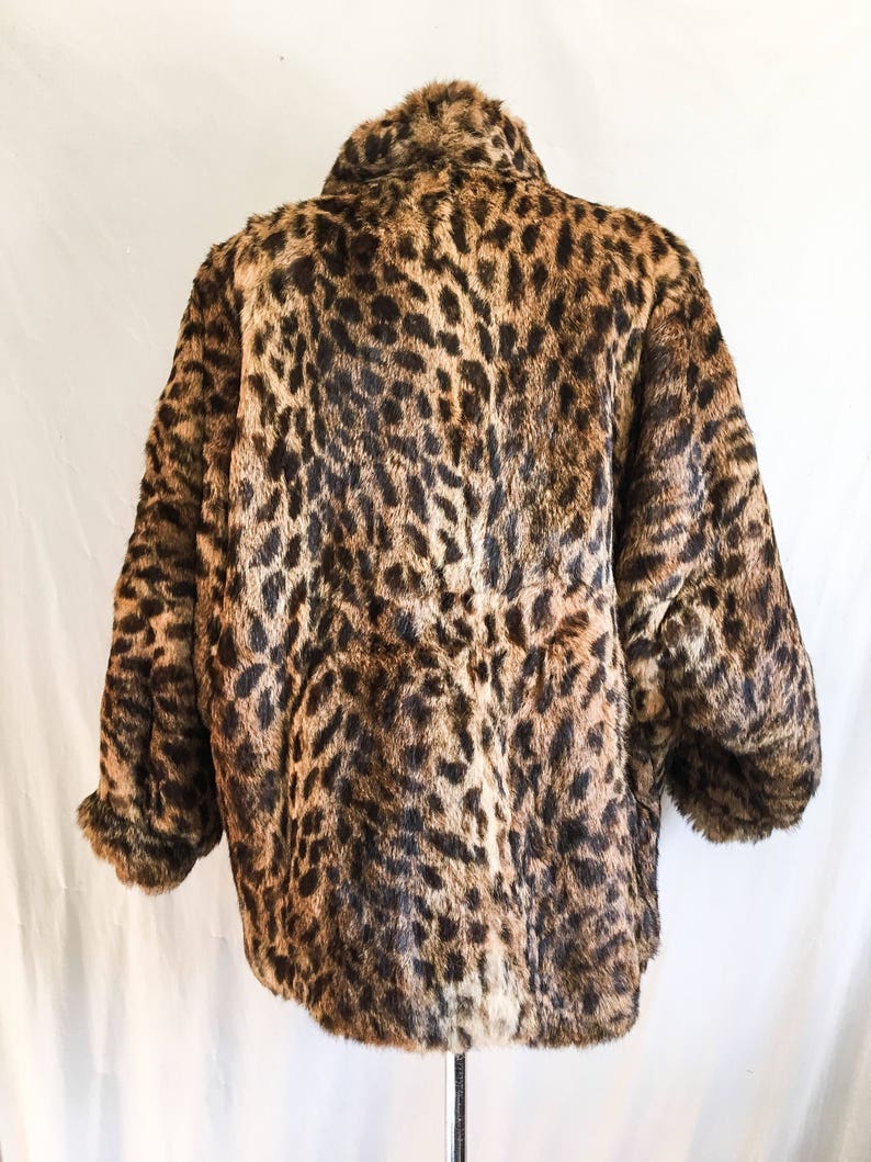 VTG Leopard Print Coat / Rabbit Fur Jacket / Pele Polo O Norte | Etsy