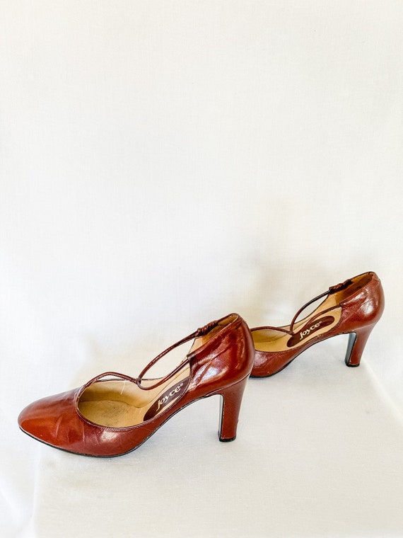 Vintage Shoes / 1960s 1970s Joyce Pumps / Whiskey… - image 4