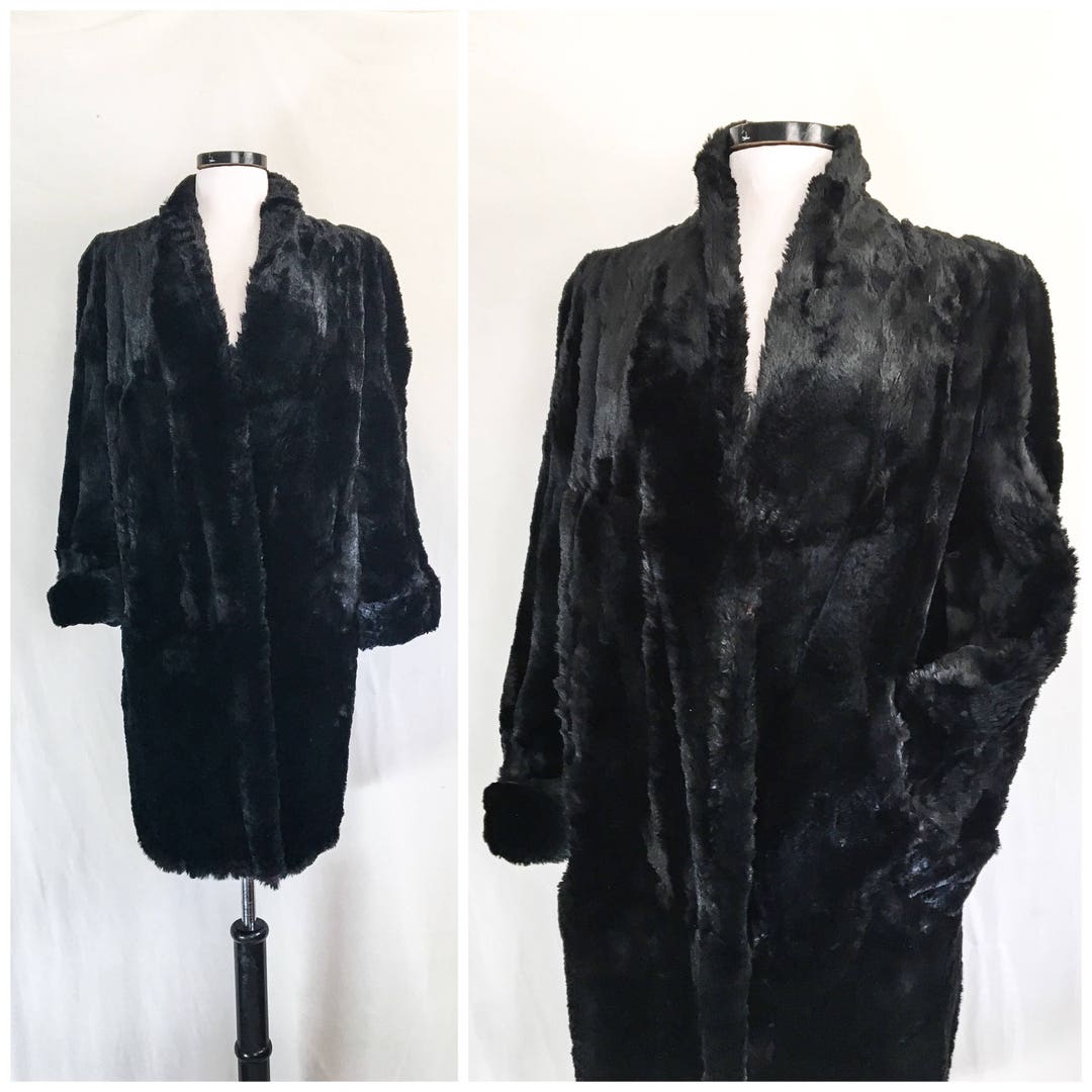 1940s Black Sheared Beaver Fur Coat // Meltzer Fur Co. // Vintage 30s ...