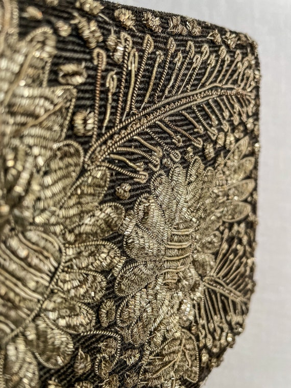 VTG Metallic Embroidered Clutch Purse / hand stit… - image 9