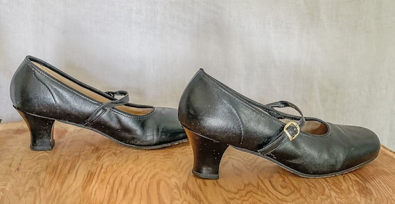 Vintage Mary Janes / 1960s Black Mary Jane Shoes … - image 3