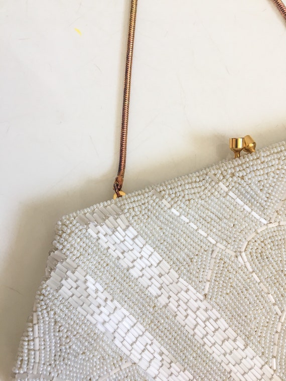 Vintage Beaded Bag // VTG Seed Bead Handbag // Mi… - image 4