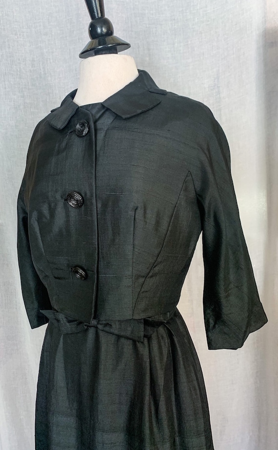 Vintage Dress & Jacket / Little Black Silk Dress, Jac… Gem