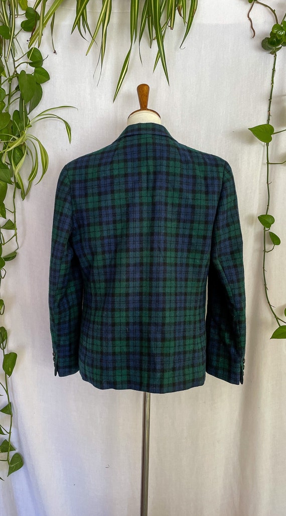 Womens Vintage Pendleton Blazer / Blue + Green Pl… - image 2