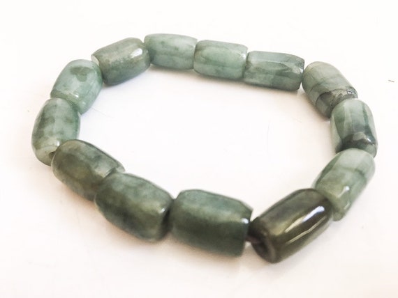 Jade Bracelet and Necklace / Natural Oily Jadeite… - image 5