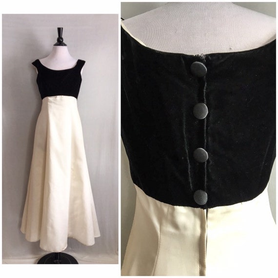 ball gown in black silk velvet