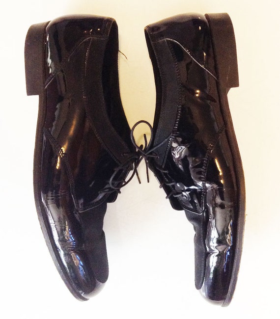 Vintage Black Adolfo Shoes // ADOLFO Men's Patent… - image 5