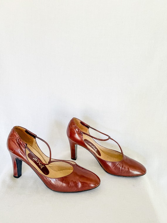 Vintage Shoes / 1960s 1970s Joyce Pumps / Whiskey… - image 3