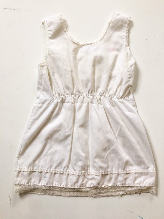 Vintage Baby Dress / White & Pink Flower Baby Dre… - image 5