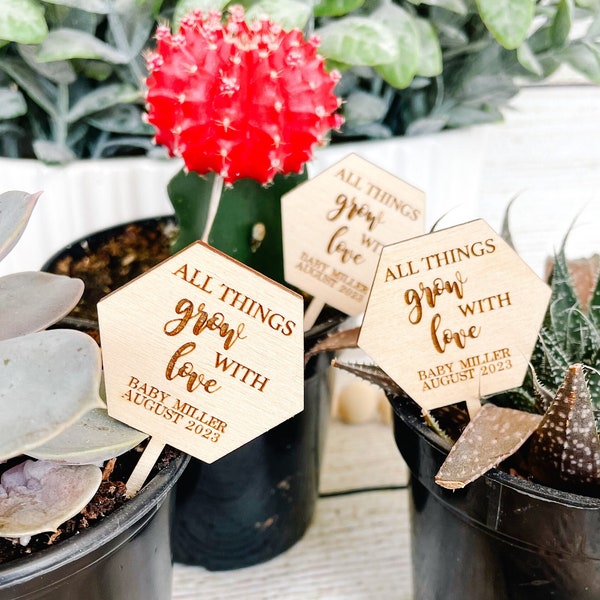 Baby Shower Plant Tags, Baby Shower Favors, Favors for Baby Shower, Baby Shower Prizes, Plant Theme Baby Shower, Baby Shower Guest Gifts