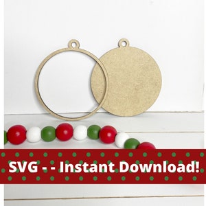 Basic Blank Ornament Digitale Datei - Fügen Sie Ihren eigenen Text/ Design hinzu! | SVG | Schnittdatei | Weihnachten | Laser