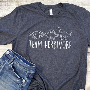 Team Pflanzenfresser Dinosaurier T-Shirt, Veganes Shirt, Lustiges Vegan Shirt, Geschenk für Veganer