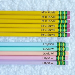 Personalized Pencils, Pencils With Name, Engraved Pencils, Personalized Pencils for Teachers, Personalized School Supplies, Pencils for Kids image 3