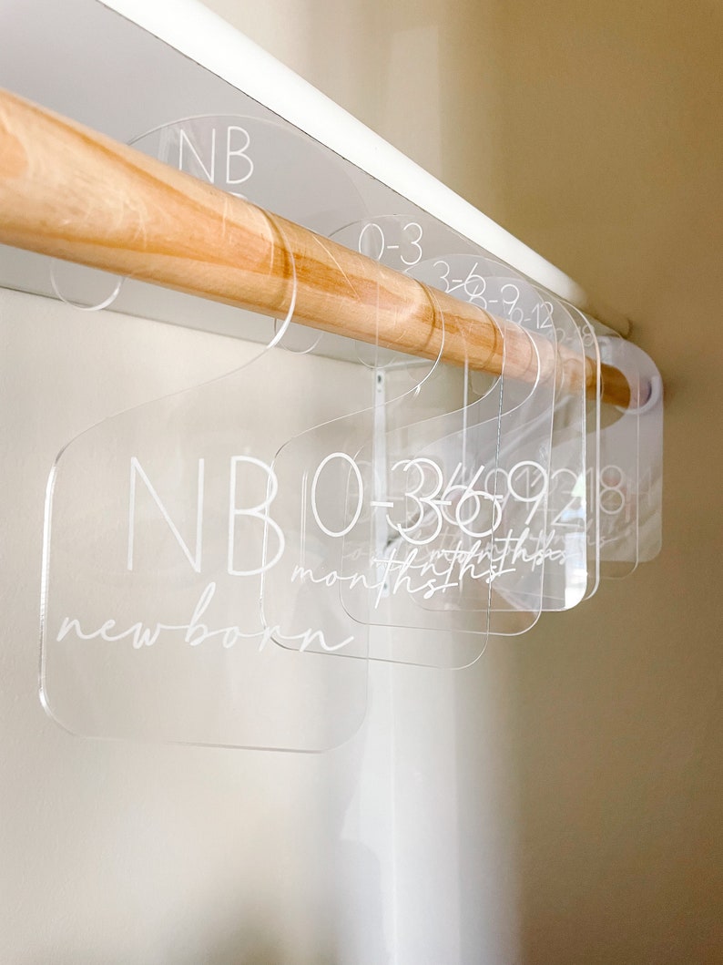 Clear Baby Nursery Closet Dividers Minimalist Clothes Etsy