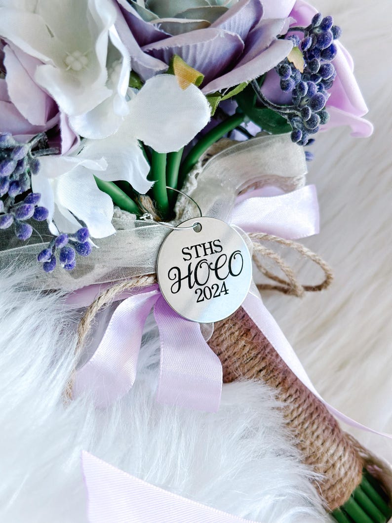 2025 HOCO Flower Charm, Silver Flower Charm, Homecoming Accessories ...
