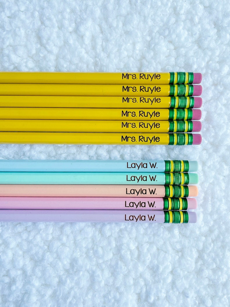 Personalized Pencils, Pencils With Name, Engraved Pencils, Personalized Pencils for Teachers, Personalized School Supplies, Pencils for Kids image 3