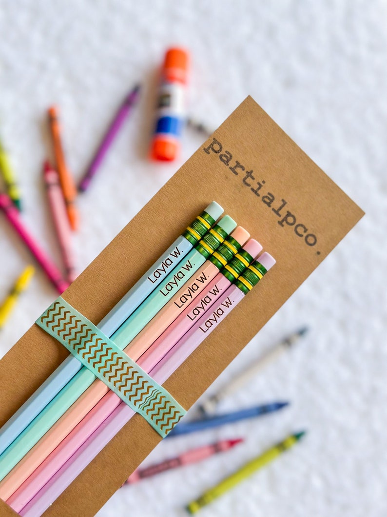 Personalized Pencils, Pencils With Name, Engraved Pencils, Personalized Pencils for Teachers, Personalized School Supplies, Pencils for Kids image 1