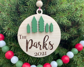 Family Christmas Ornament, Personalized Ornament, Christmas gift for family, Wooden Christmas Ornament, Our Family Ornament