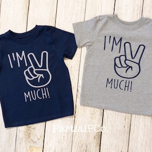 I&#39;m TWO Much or I&#39;m TWO Shirt, Two Years Old, birthday boy, 2 years old, Second birthday, Twins, Twin Boys