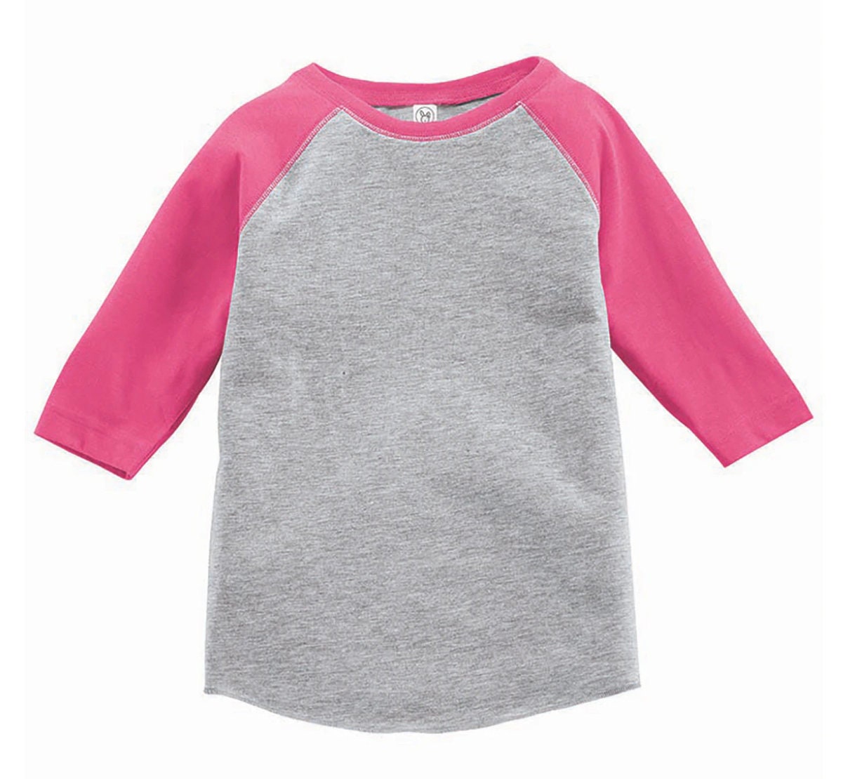 Pink and grey store baseball tee