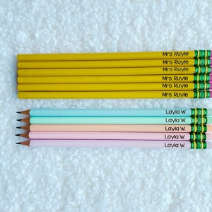 Personalized Pencils, Pencils With Name, Engraved Pencils, Personalized Pencils for Teachers, Personalized School Supplies, Pencils for Kids image 4